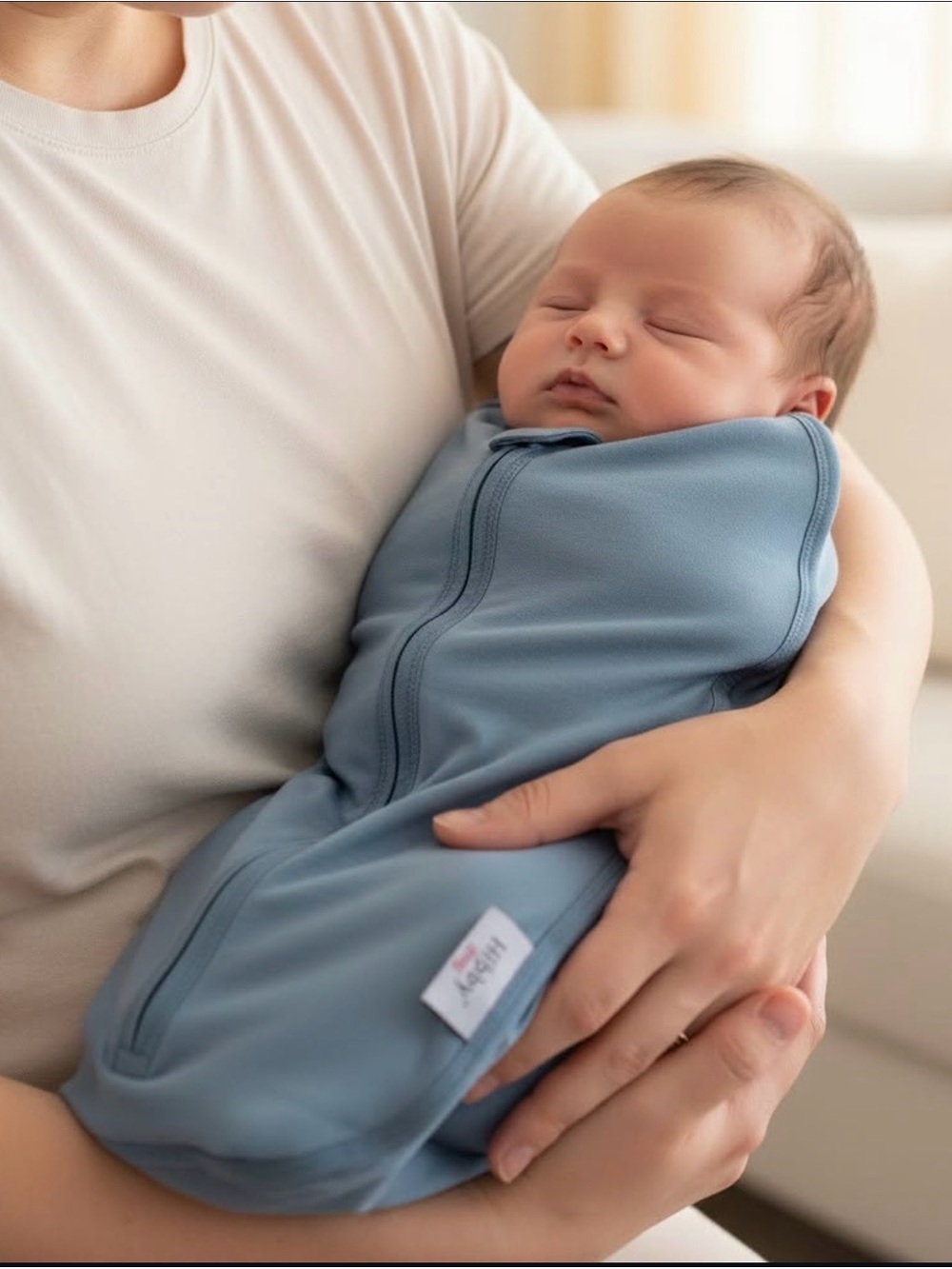 Hibby Bamboo Sleep Sack Slate Blue Size 0-3 Months